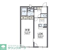 レオパレスWisteria 1LDKの間取図画像
