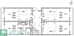 サングレース練馬 1Kの間取図画像