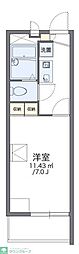 レオパレス13ストーン2 1Kの間取図画像