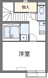 レオネクスト那由多 1Kの間取図画像