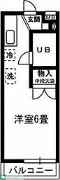 メゾンコーラル 1Kの間取図画像