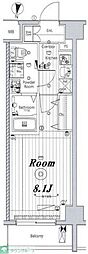 MAKESDESIGN新宿落合 1Kの間取図画像