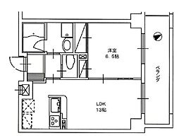 TEC高野台 1LDKの間取図画像