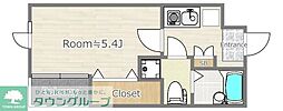 LATOTALITE田無町 1Kの間取図画像
