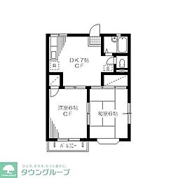ファミール長崎 2DKの間取図画像