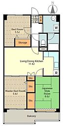 サンマグノリア 3LDKの間取図画像