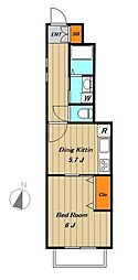 バレンシアコート練馬 1DKの間取図画像