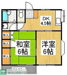 シャルマン8 2DKの間取図画像