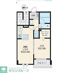 リバティ大泉学園 1LDKの間取図画像