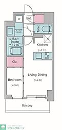 KDXレジデンス上石神井2 1LDKの間取図画像