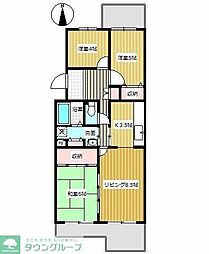 コーポレート東伏見10号棟 3LDKの間取図画像