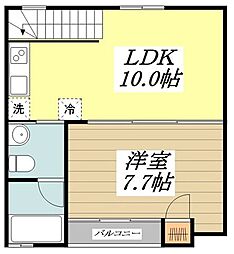 グランエッグス三鷹 1LDKの間取図画像