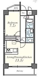 BonSoleil 1LDKの間取図画像