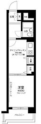 ダイアパレス武蔵関 1DKの間取図画像