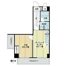 ライオンズマンション上石神井第2 1DKの間取図画像