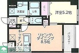 メゾン・プティシエル 1LDKの間取図画像