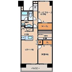 ロイヤルパークス花小金井 2LDKの間取図画像