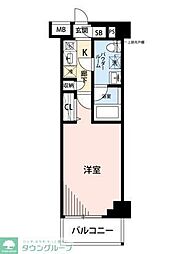 メインステージ本蓮沼 1Kの間取図画像