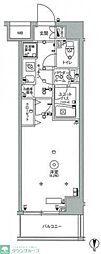 スカイコート中野沼袋 1Kの間取図画像
