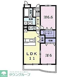グランフォンテーヌ 2LDKの間取図画像