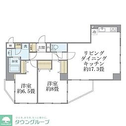 IZM石神井公園 2LDKの間取図画像