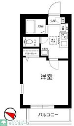 REVE中村橋 1Kの間取図画像