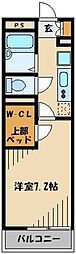 レオパレス南部 1Kの間取図画像