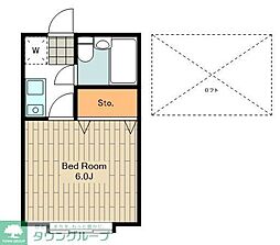 スピードスターハウス 1Kの間取図画像