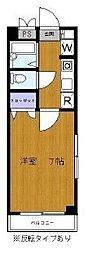 西武新宿線 武蔵関駅 徒歩10分の賃貸マンション 2階1Kの間取り