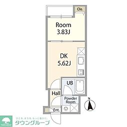 西武新宿線 上石神井駅 徒歩5分の賃貸アパート 1階1LDKの間取り