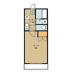 シャトル上井草 2階1Kの間取り