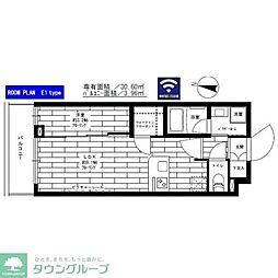 東京メトロ副都心線 氷川台駅 徒歩7分の賃貸マンション 1階1Kの間取り