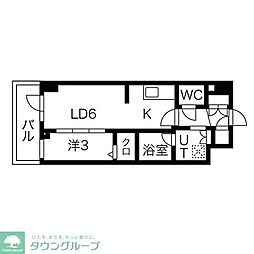 JR山手線 目白駅 徒歩13分の賃貸マンション 3階1LDKの間取り