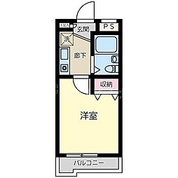 フェリーチェ本八幡 1Kの間取図画像