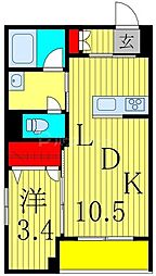 ソフィア本八幡 1LDKの間取図画像