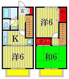 ハイクレスト大野 3Kの間取図画像