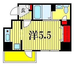 グランカーサ市川国府台 1Kの間取図画像