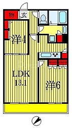 パークアクシス西船橋本郷町 2LDKの間取図画像