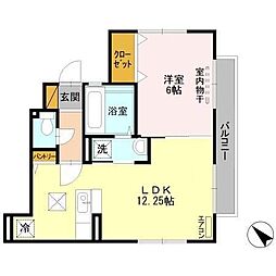 エスポワール 1LDKの間取図画像