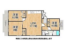 サニーコート浜寺 3LDKの間取図画像