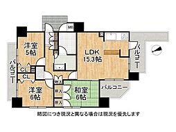 クレール諏訪ノ森マリーニア 3LDKの間取図画像