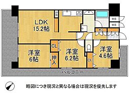 クレール諏訪ノ森マリーニア 3LDKの間取図画像