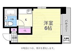 メゾン小河内 1Kの間取図画像
