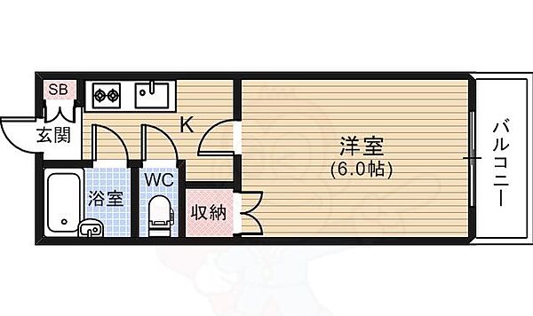 アクアコート楠木 ｜広島県広島市西区楠木町４丁目(賃貸マンション1K・4階・20.00㎡)の写真 その2