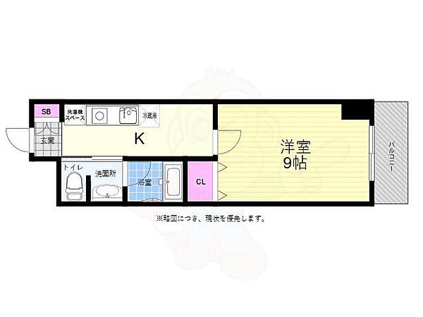 シャトー広島 ｜広島県広島市西区西観音町(賃貸マンション1K・2階・32.21㎡)の写真 その2