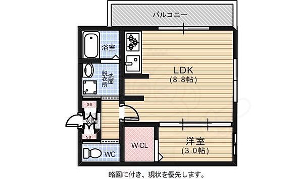 ホスタ光が丘 ｜広島県広島市東区光が丘(賃貸マンション1LDK・2階・32.80㎡)の写真 その2