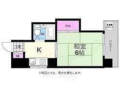 リブレコート 1Kの間取図画像