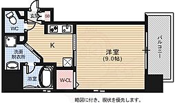 ルービンス宇品海岸 1Kの間取図画像