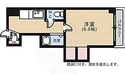 戸花マンション 1Kの間取図画像