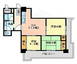 コーポラスウエキ  ｜ 広島県広島市中区富士見町16番8号（賃貸マンション2LDK・3階・50.00㎡） その2